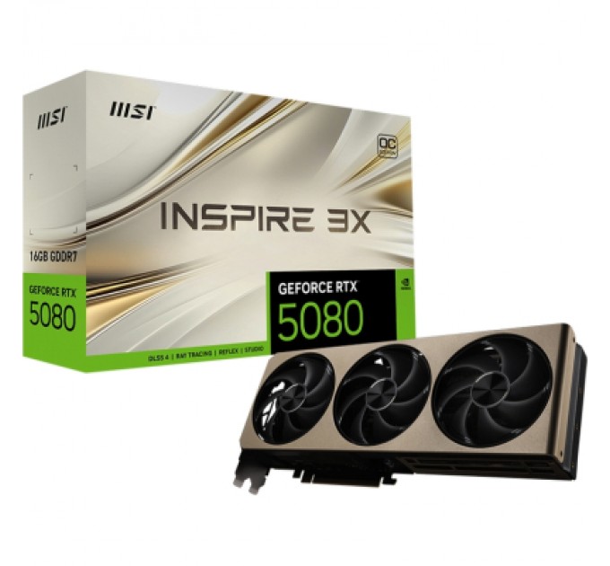 MSI Відеокарта MSI GeForce RTX5080 16GB INSPIRE 3X OC (RTX 5080 16G INSPIRE 3X OC)