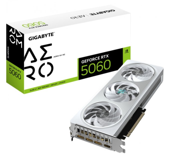 GIGABYTE Відеокарта GIGABYTE GeForce RTX5060 8Gb AERO OC (GV-N5060AERO OC-8GD)