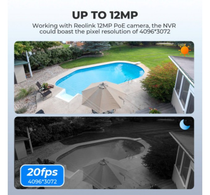 Reolink Реєстратор для відеоспостереження Reolink NVS8 без HDD (RLN8-410 без HDD)