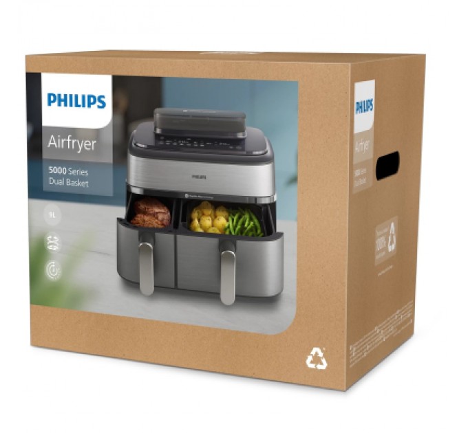 Philips Мультипіч Philips Dual Basket Airfryer 5000 Series (NA555/00)