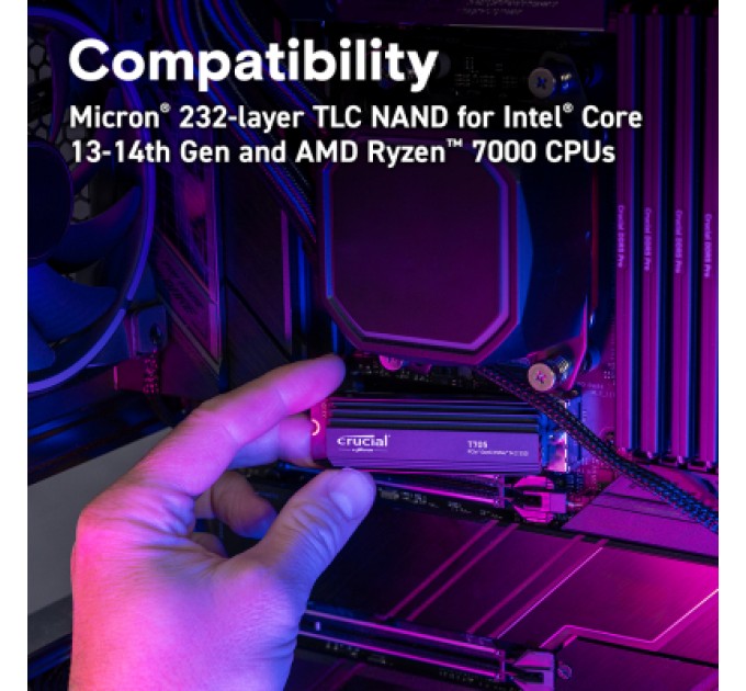 Micron Накопичувач SSD M.2 2280 2TB T705 with Heatsink Micron (CT2000T705SSD5)