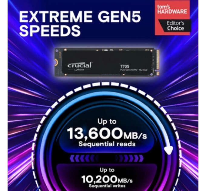 Micron Накопичувач SSD M.2 2280 1TB T705 Micron (CT1000T705SSD3)