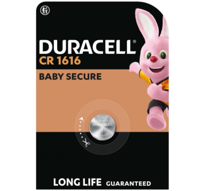 Duracell Батарейка CR 1616 спеціальна літієва типу таблетка 1616 3V, 1 шт. в упаковці Duracell (5011067)