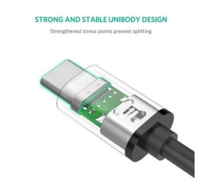 Ugreen Дата кабель USB-C to USB-C 2.0m US286 3A Black Ugreen (10306)