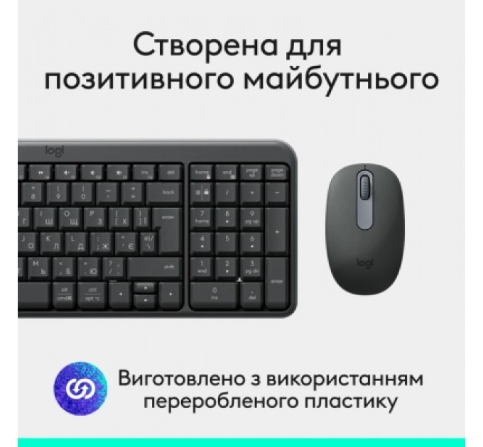 Logitech Комплект Logitech MK250 Bluetooth/Wireles UA Graphite (920-013823)