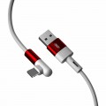 XO Кабель XO NB152 Elbow USB-USB Type-C 2.4A 1м White (6920680872503)