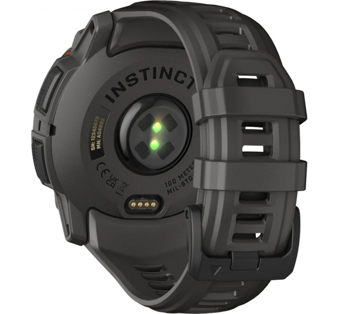 Garmin Смарт-годинник Garmin Instinct 3 50mm Solar Black with Charcoal Silicone Band (010-02935-40)