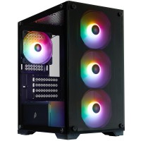 Корпус 1stPlayer X2-M-BK-4F7 Black без БЖ