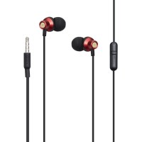 Гарнітура XO EP15 In-ear Metal Earphone Red (6920680866182)