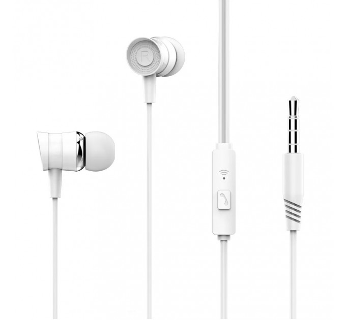 XO Гарнітура XO EP20 Music Earphone White (6920680866946)