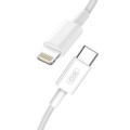 XO Кабель XO NB113 18W PD USB-C-Lightning, (M/M), 2A 1м White (6920680863846)