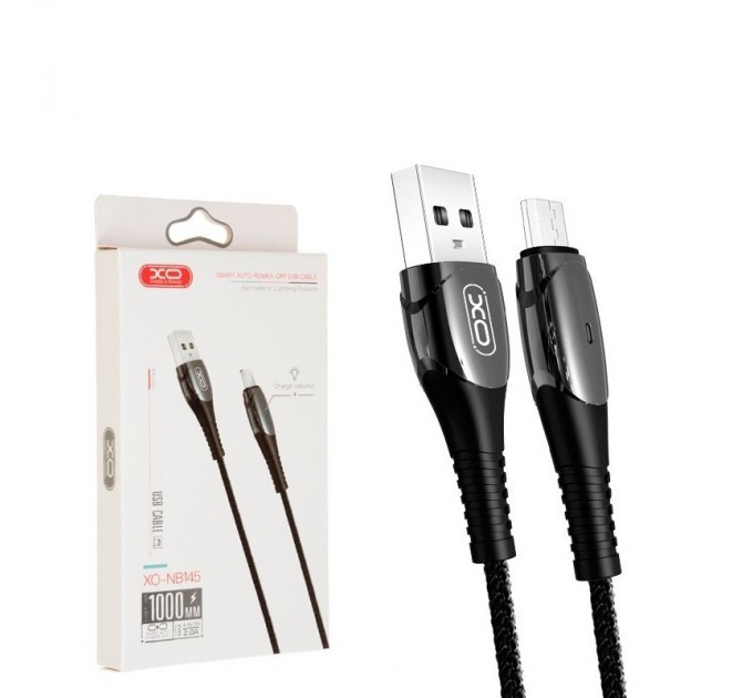 XO Кабель XO NB145 USB - Lightning, (M/M), 2.4A 1 м Black (6920680869558)
