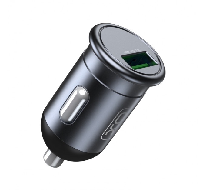 XO Автомобільний зарядний пристрій XO CC46 (USB, 3A) Gray (6920680827343)