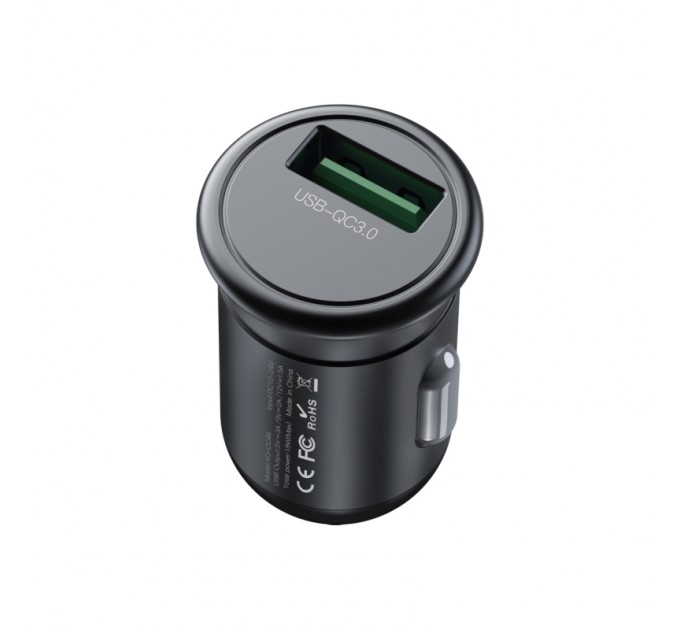 XO Автомобільний зарядний пристрій XO CC46 (USB, 3A) Gray (6920680827343)