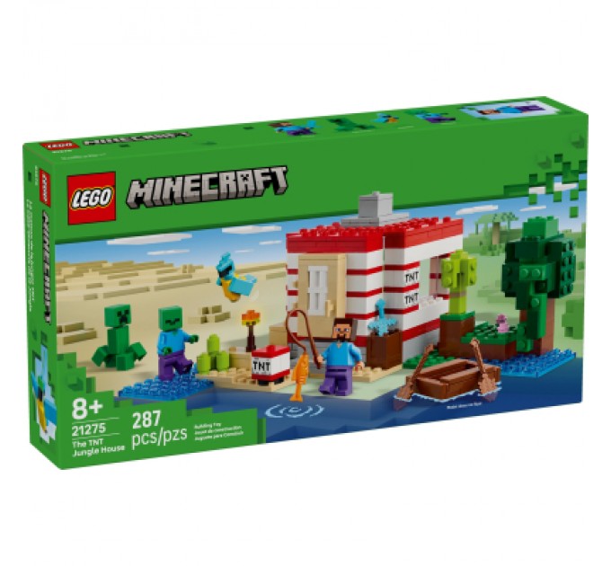 Конструктор LEGO Minecraft Будинок із вибухівки в джунглях (21275)