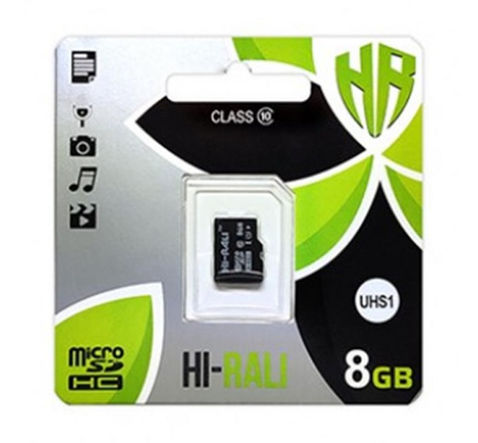 Hi-Rali Карта пам`ятi MicroSDHC 8GB UHS-I Class 10 Hi-Rali (HI-8GBSD10U1-00)