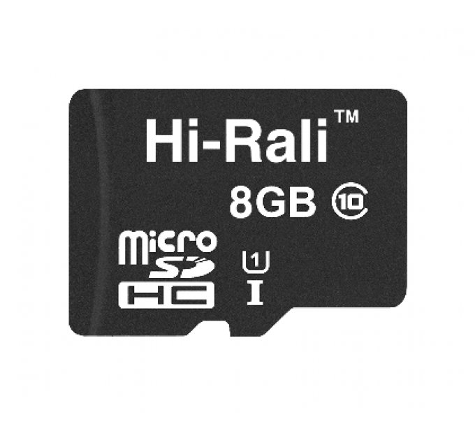 Hi-Rali Карта пам`ятi MicroSDHC 8GB UHS-I Class 10 Hi-Rali (HI-8GBSD10U1-00)