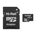 Hi-Rali Карта пам`ятi MicroSDHC 8GB UHS-I Class 10 Hi-Rali + SD-adapter (HI-8GBSD10U1-01)