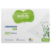 Пелюшки для малюків ActiLife Med Basic 60 х 60, 30 шт (4820174981471) Пелюшки для малюків ActiLife Med Basic 60 х 60, 30 шт (4820174981471)