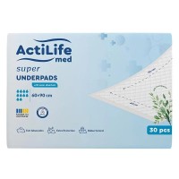 Пелюшки для малюків ActiLife Med Super 60 х 90, 30 шт (4820174981495) Пелюшки для малюків ActiLife Med Super 60 х 90, 30 шт (4820174981495)