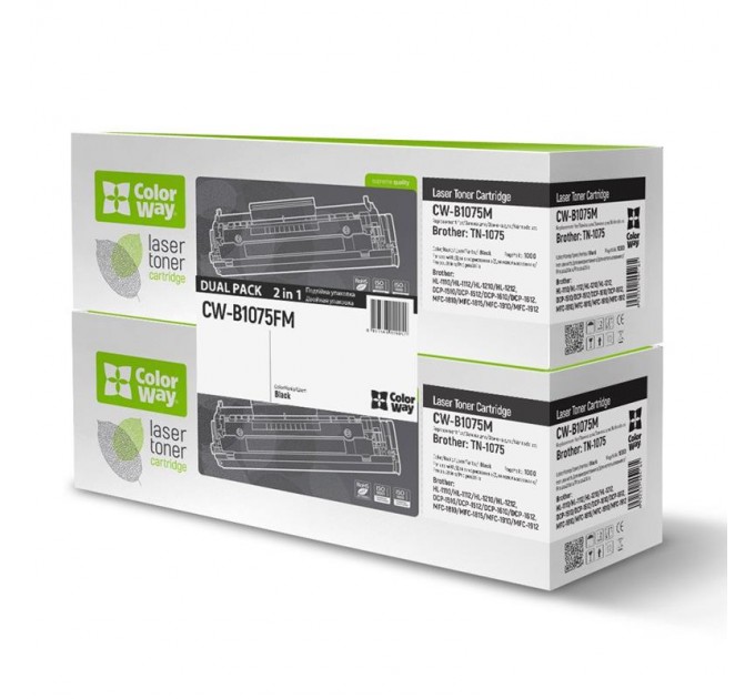 ColorWay Картридж CW (CW-B1075FM) Brother HL-1112/DCP-1510/MF-1810 (TN1075) Dual Pack
