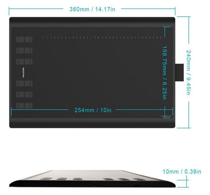 Huion Графічний планшет Huion New 1060Plus + рукавичка