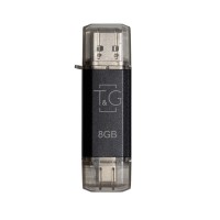 Флеш-накопичувач USB 8GB Type-C T&G 009 Star Series Black (TG009TC-8GBK)