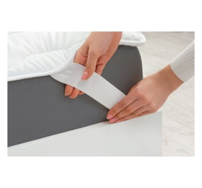 MirSon Наматрацник MirSon Eco Light №1712 EcoSilk Air-Soft звичайний на резинці по кутах White 180x200 см (2200002888349)