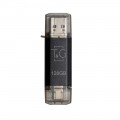 T&G Флеш-накопичувач USB 128GB Type-C T&G 009 Star Series Black (TG009TC-128GBK)