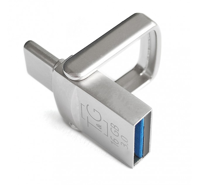 T&G Флеш-накопичувач USB 3.0 128GB Type-C T&G Metall Series 104 Silver (TG104TC-128G3)