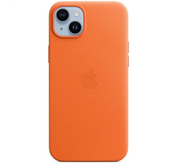 Чохол-накладка Apple Leather Case with MagSafe для Apple iPhone 14 Plus Orange (MPPF3)