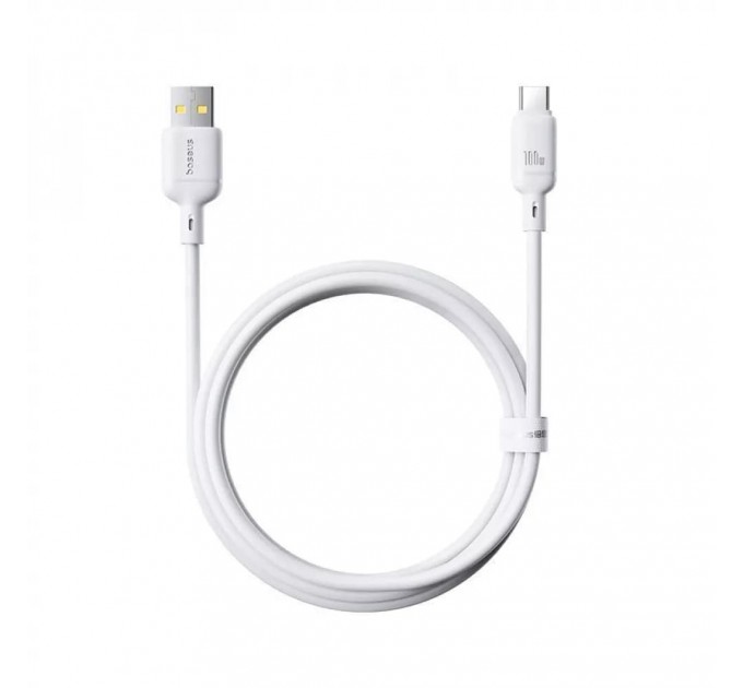 Кабель Baseus Silky USB - USB Type-C (M/M), 2.4A, 1 м White (6932172668884)