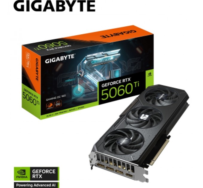 GIGABYTE Відеокарта GIGABYTE GeForce RTX5060Ti 16Gb GAMING OC (GV-N506TGAMING OC-16GD)