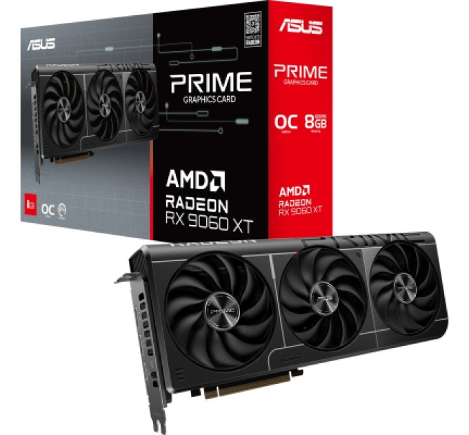 ASUS Відеокарта ASUS Radeon RX 9060 XT 8Gb PRIME OC (PRIME-RX9060XT-O8G)