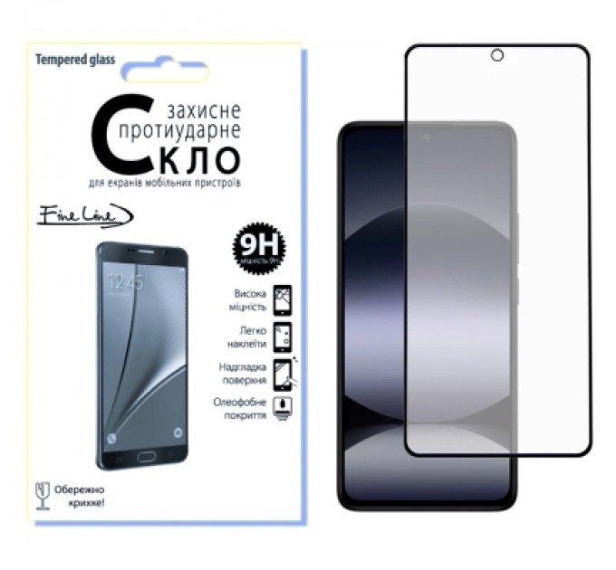 Fine Line Скло захисне Fine Line Xiaomi Redmi Note 14S Black (FL-TGFG-392)