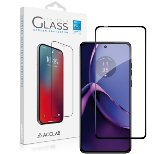ACCLAB Скло захисне ACCLAB Full Glue Moto G84 Black (1283126582332)