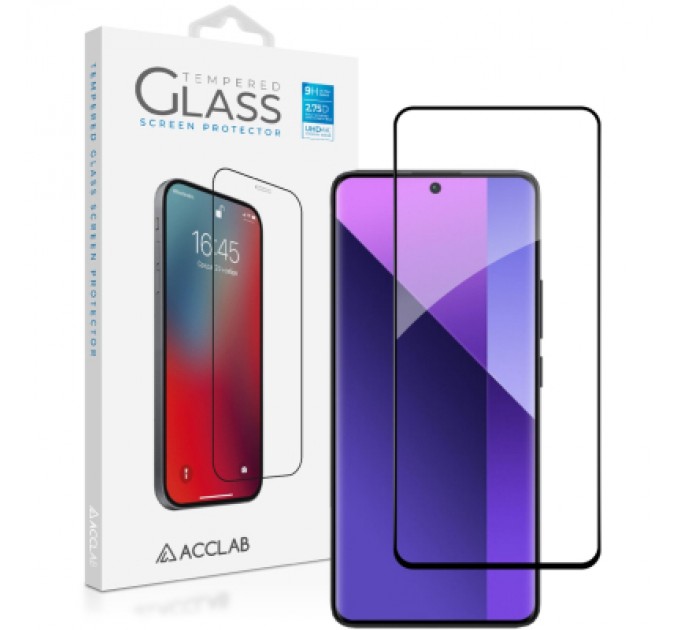 ACCLAB Скло захисне ACCLAB Full Glue Xiaomi Redmi Note 13 Pro Plus 5G Black (1283126583827)
