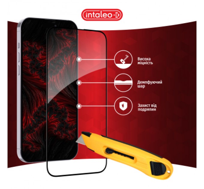 Intaleo Скло захисне Intaleo Full Glue Apple iPhone 16 Pro Max Black (1283126593819)