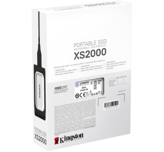 Накопичувач SSD USB Type-C 500GB XS2000 Kingston (SXS2000/500GA)