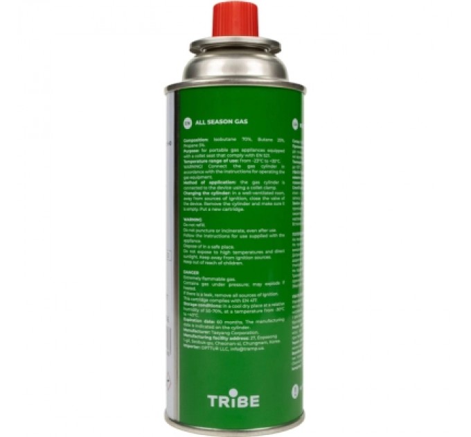 Tribe Газовий балон Tribe цанговий 220 г (T-HF-0006)