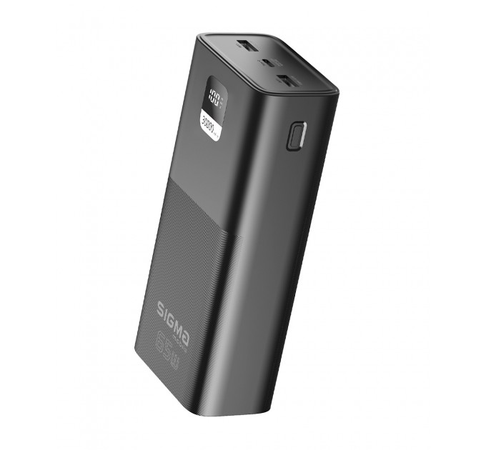 Батарея універсальна Sigma X-power SI30A6QLX 30000mAh, PD/65W, LED, cable 100w, black (4827798835111)