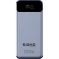 Sigma Батарея універсальна Sigma X-power SI30A7QLX 30000mAh, PD/130W, LED, cable 100w, silver (4827798479117)