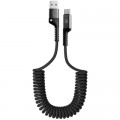Armorstandart Дата кабель USB 2.0 AM to USB-C 1.0m Spiral 2.4A black Armorstandart (ARM75390)