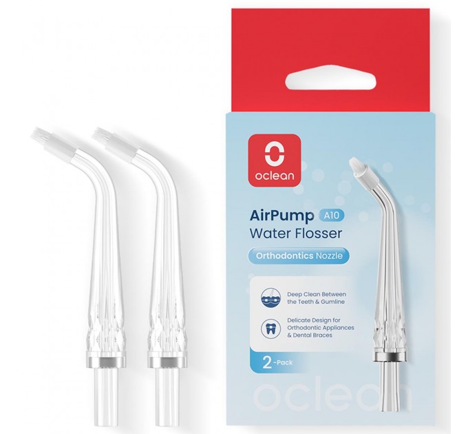 Oclean Насадка для іригатора Oclean Nozzle for A10-Orthodontics 2 шт (6970810556131)