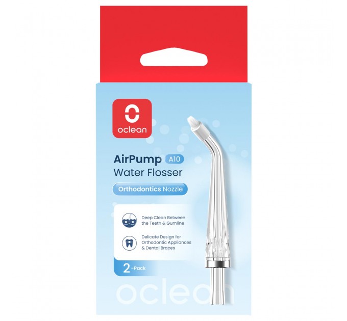 Oclean Насадка для іригатора Oclean Nozzle for A10-Orthodontics 2 шт (6970810556131)