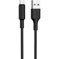 Дата кабель USB 2.0 AM to Micro 5P 1.0m 2A PVC X25 black HOCO (6957531080121)