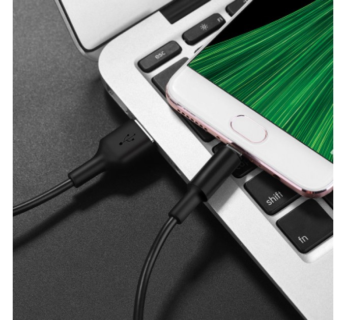 HOCO Дата кабель USB 2.0 AM to Micro 5P 1.0m 2A PVC X25 black HOCO (6957531080121)