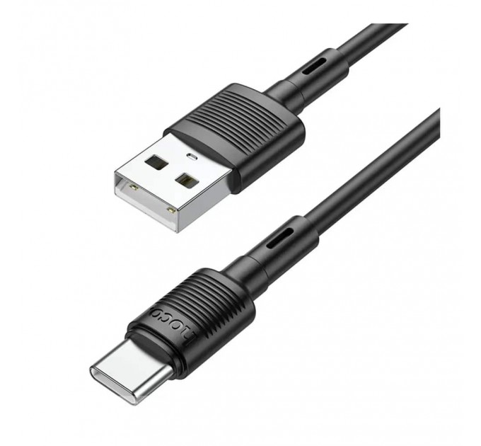 HOCO Дата кабель USB 2.0 AM to USB-C 1.0m 3A PVC X83 black HOCO (6931474770905)