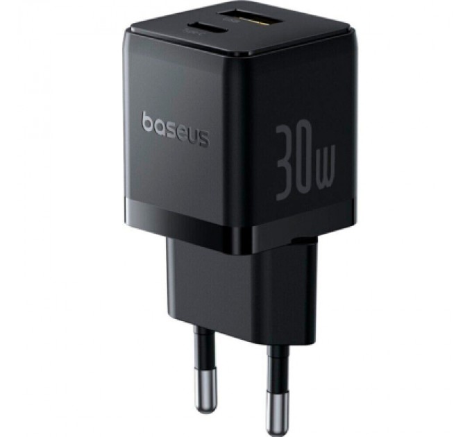 Baseus Зарядний пристрій Baseus Palm Fast Charger C+U 30W cluster black (P1011160A113-00)