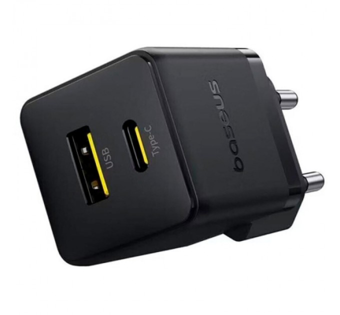 Baseus Зарядний пристрій Baseus Palm Fast Charger C+U 30W cluster black (P1011160A113-00)